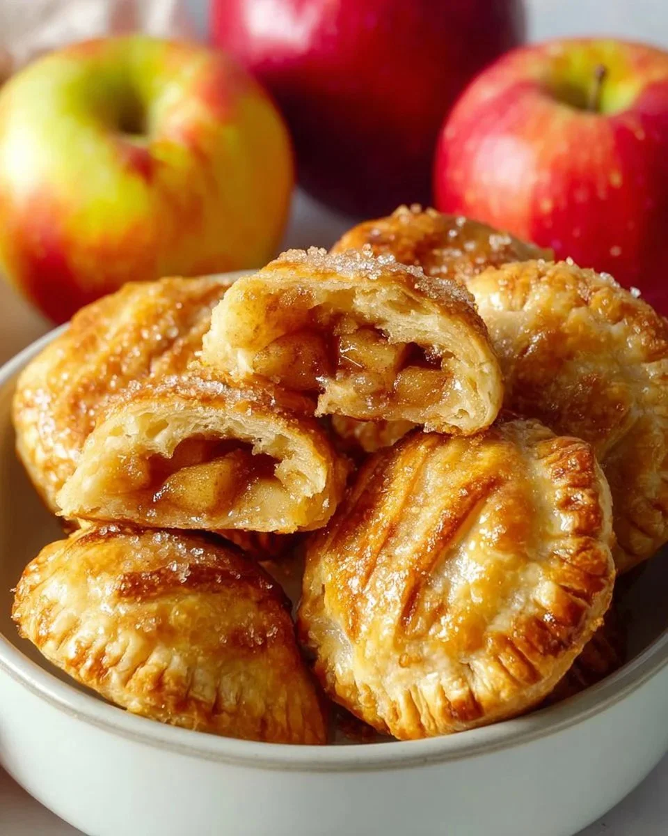 Leckere Mini Apfelkuchen auf einem Teller, ideal für Partys und Anlässe