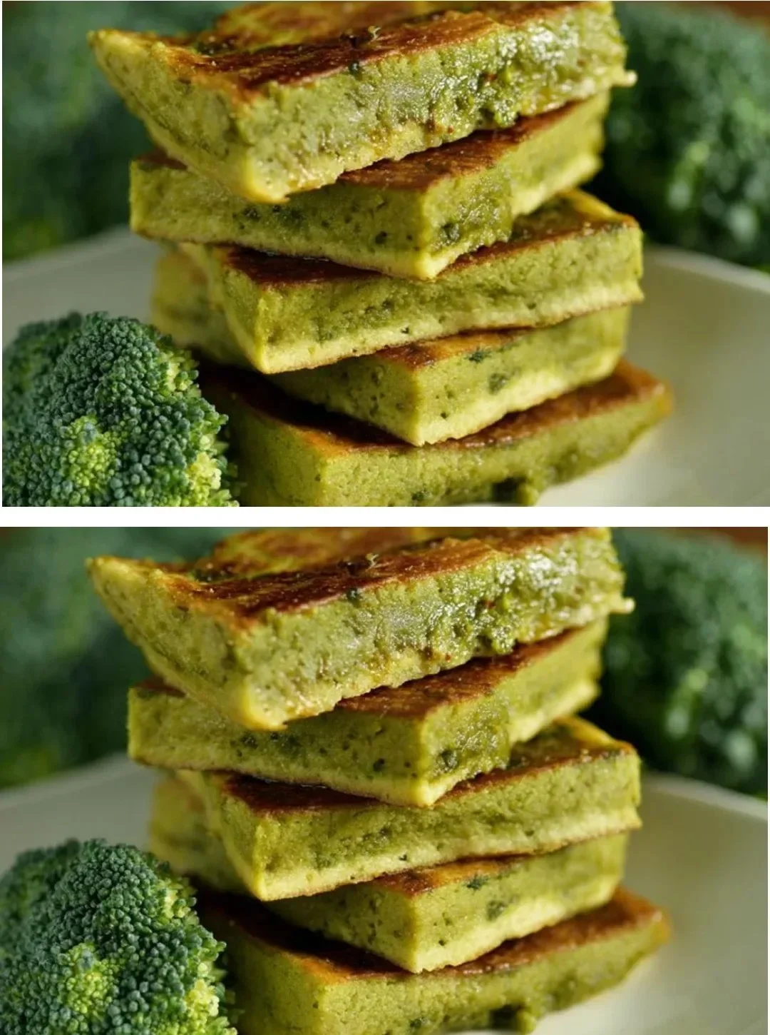 Quinoa-Brokkoli-Brot gesund und lecker auf einem Holztisch