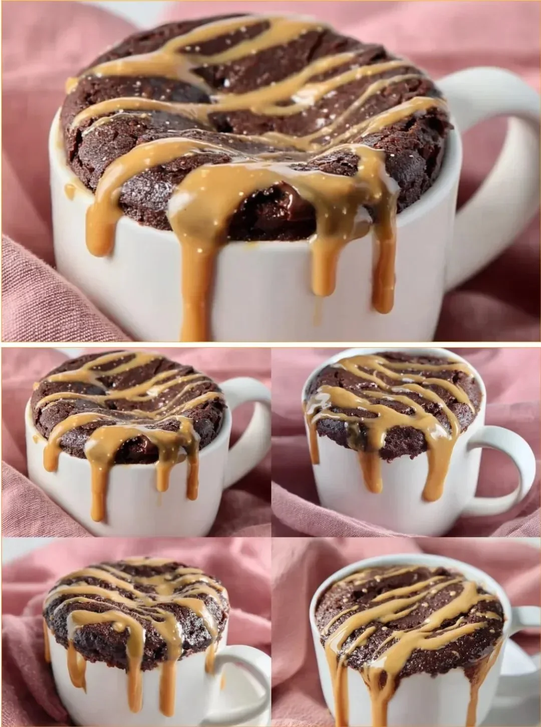 Leckerer Schokoladen-Protein-Mug-Kuchen in einer Tasse, frisch zubereitet.