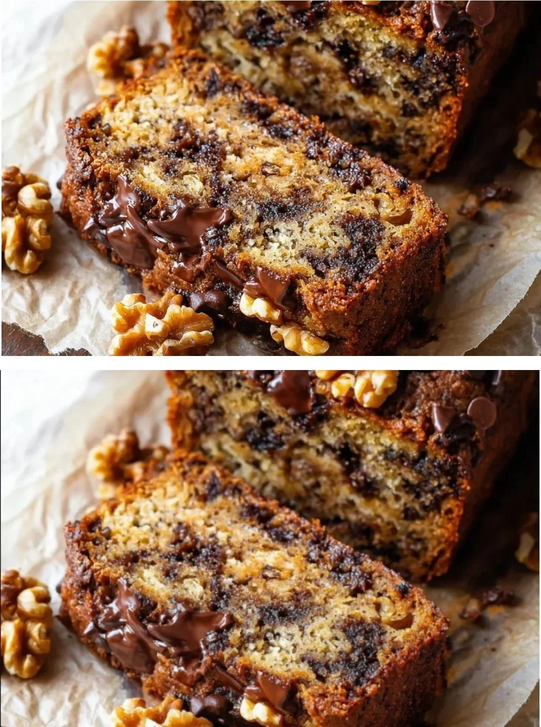 Gesundes vegan und glutenfreies Bananenbrot auf einem Holzbrett