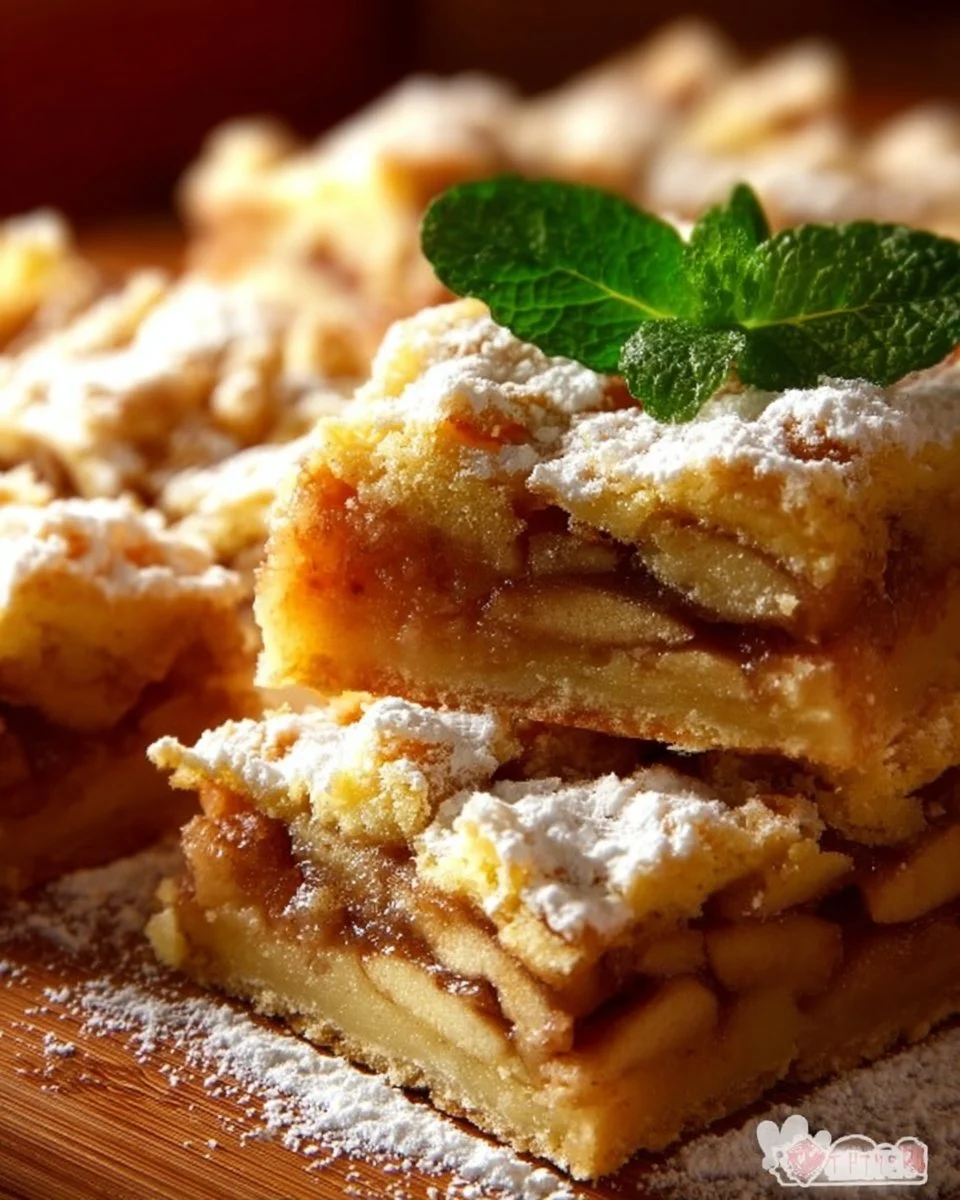 Frisch gebackener Apfelkuchen mit köstlichen Äpfeln und Zimt dekoriert