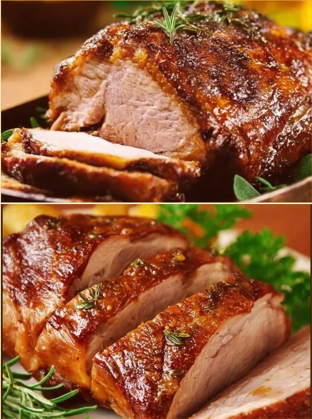 Leckere Portion bayerischer Schweinebraten mit knuspriger Kruste