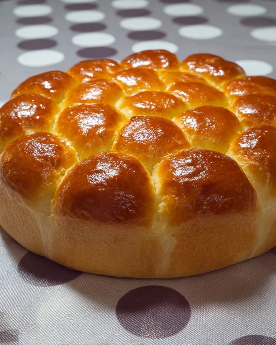 Brioche Rustica Weiche Herzhafte Danubio frisch gebacken auf einem Tisch.
