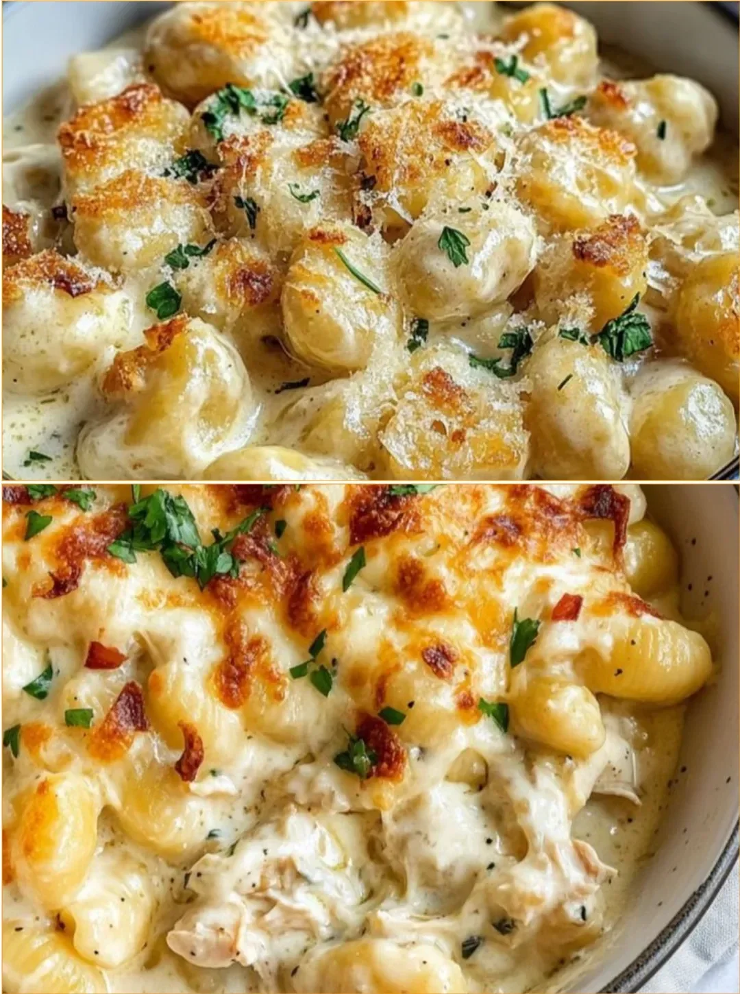 Cremiger Crack Chicken Gnocchi mit Hähnchen und Gnocchi in einer leckeren Soße