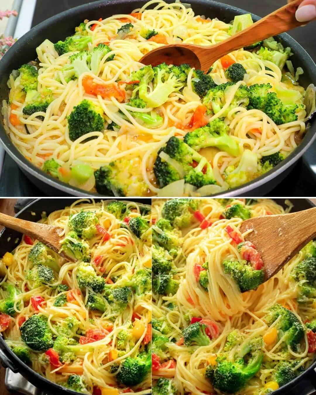 Cremige Brokkoli-Pasta mit frischem Brokkoli und Sahnesauce