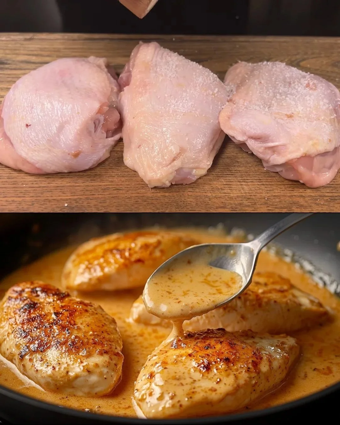 Gebratene Hähnchenschenkel serviert mit Gemüsesalat und Reis