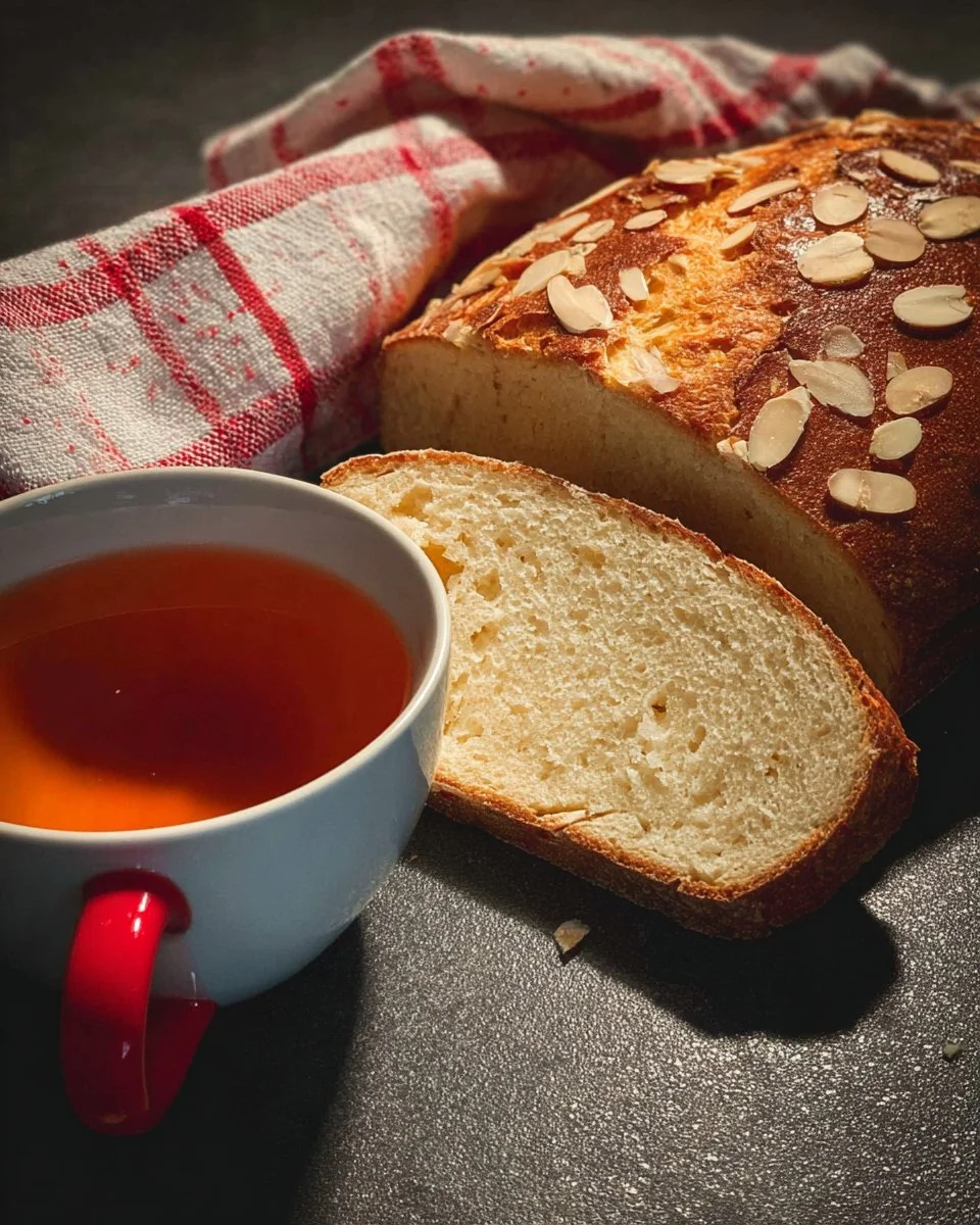 Glutenfreier Mazanec frisch gebacken und dekoriert für festliche Anlässe