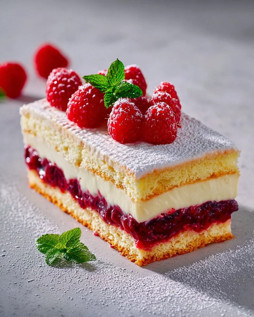 Gourmet Buche de Noël mit Mascarpone und Himbeeren für festliche Anlässe