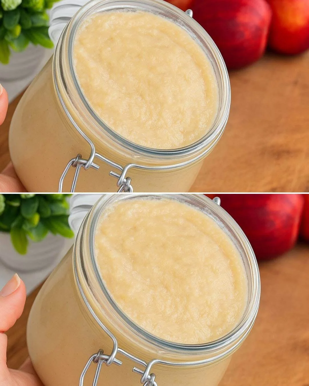 Hausgemachte Apfelbutter im Glas, ideal für Toast und Gebäck