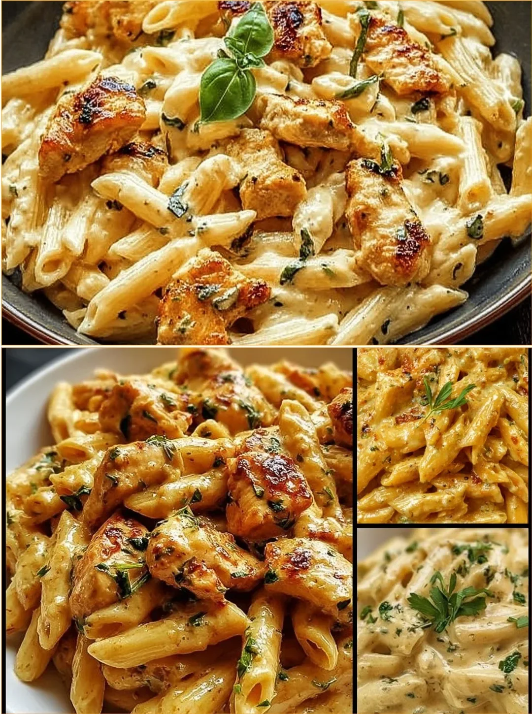 Leckere Hähnchen Pasta nach dem Rezept von Heirate Mich auf einem schönen Teller serviert.
