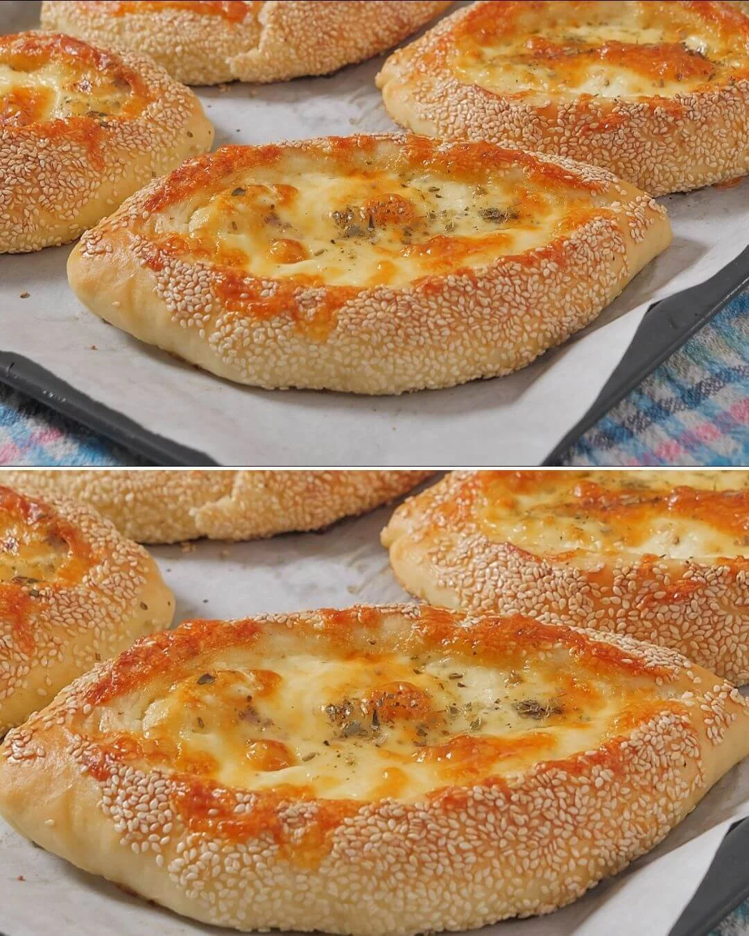 Leckeres Käsegebäck auf einem Holzbrett serviert.
