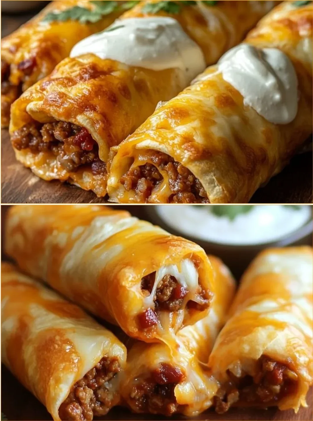 Käsige Taco-Sticks auf einem Teller serviert, ideal für Snacks oder Partys