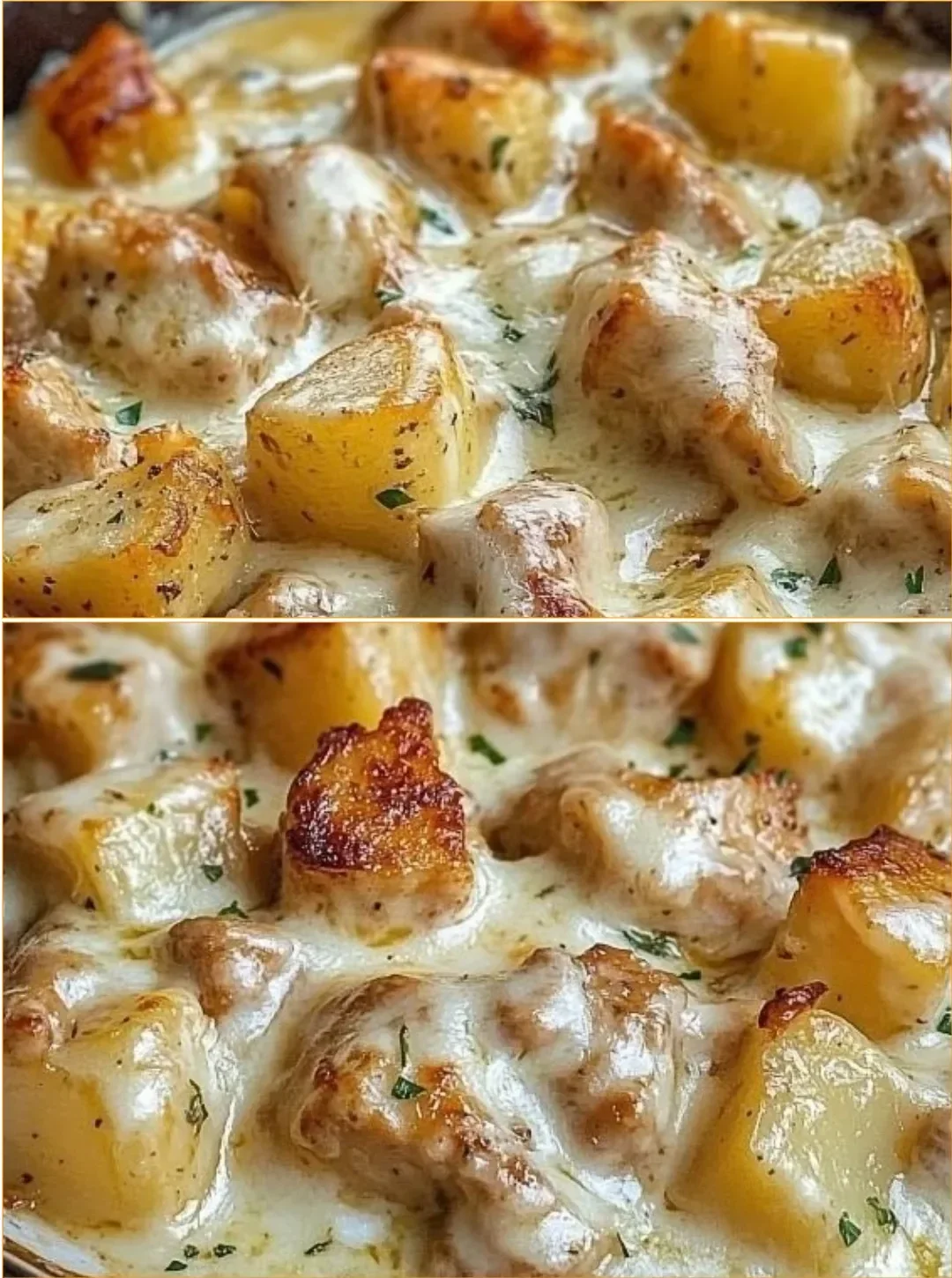 Knoblauch-Parmesan-Crockpot-Hühnchen mit Kartoffeln im Slow Cooker