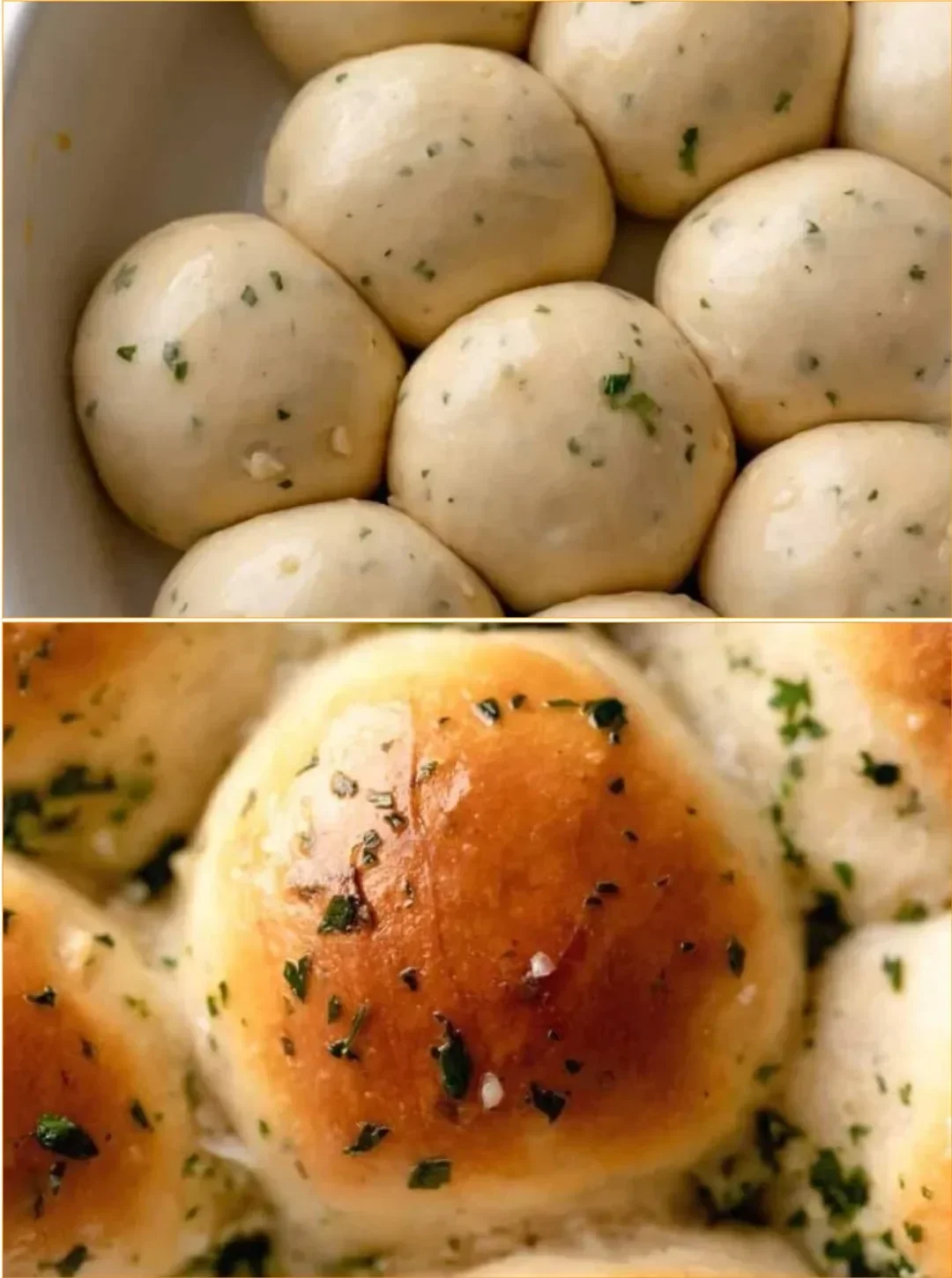 Knoblauchbrotbrötchen frisch gebacken mit Knoblauch und Kräutern