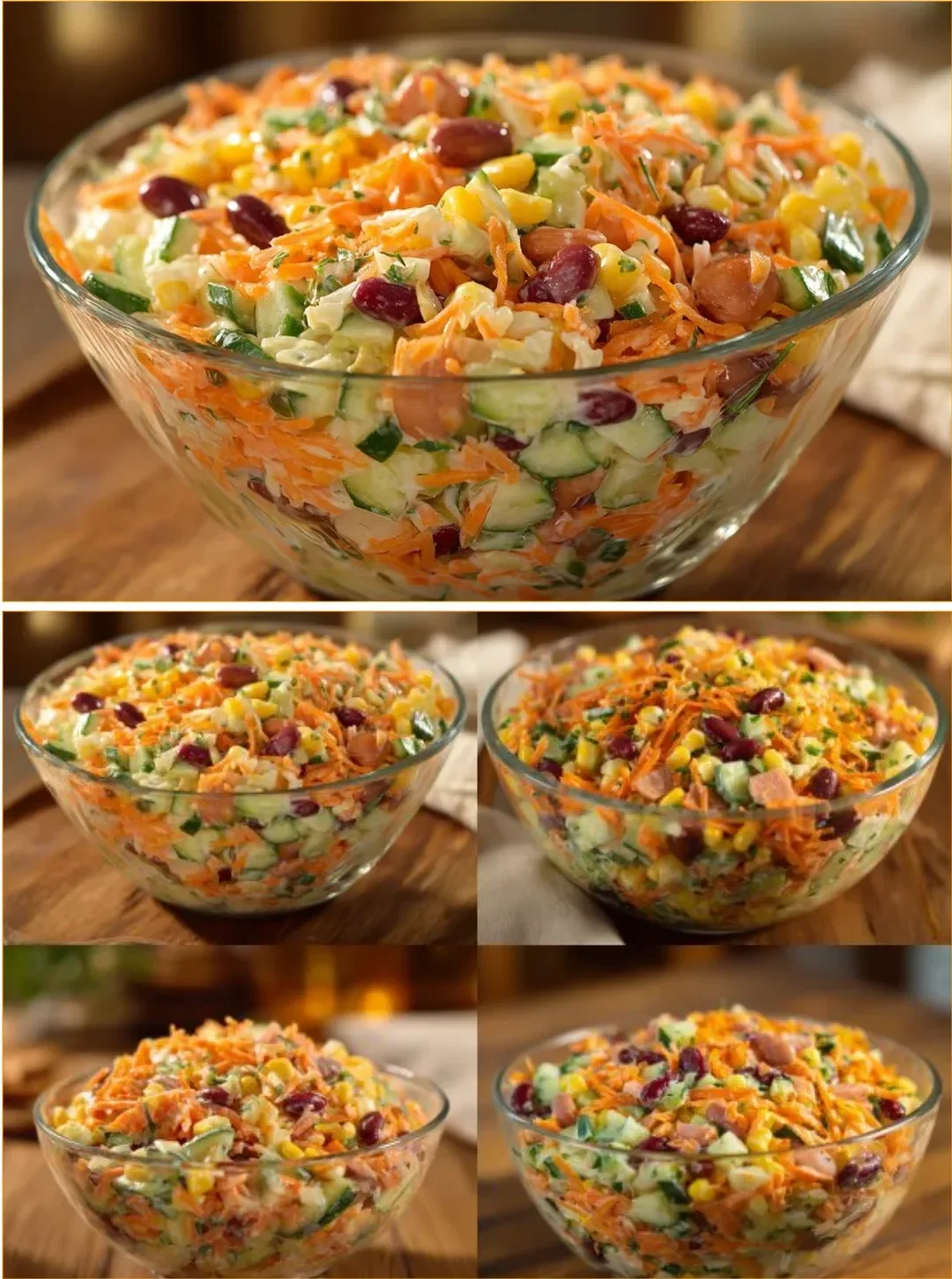 Frischer Küchenfreude Salat auf einem Teller, gesund und lecker zubereitet.
