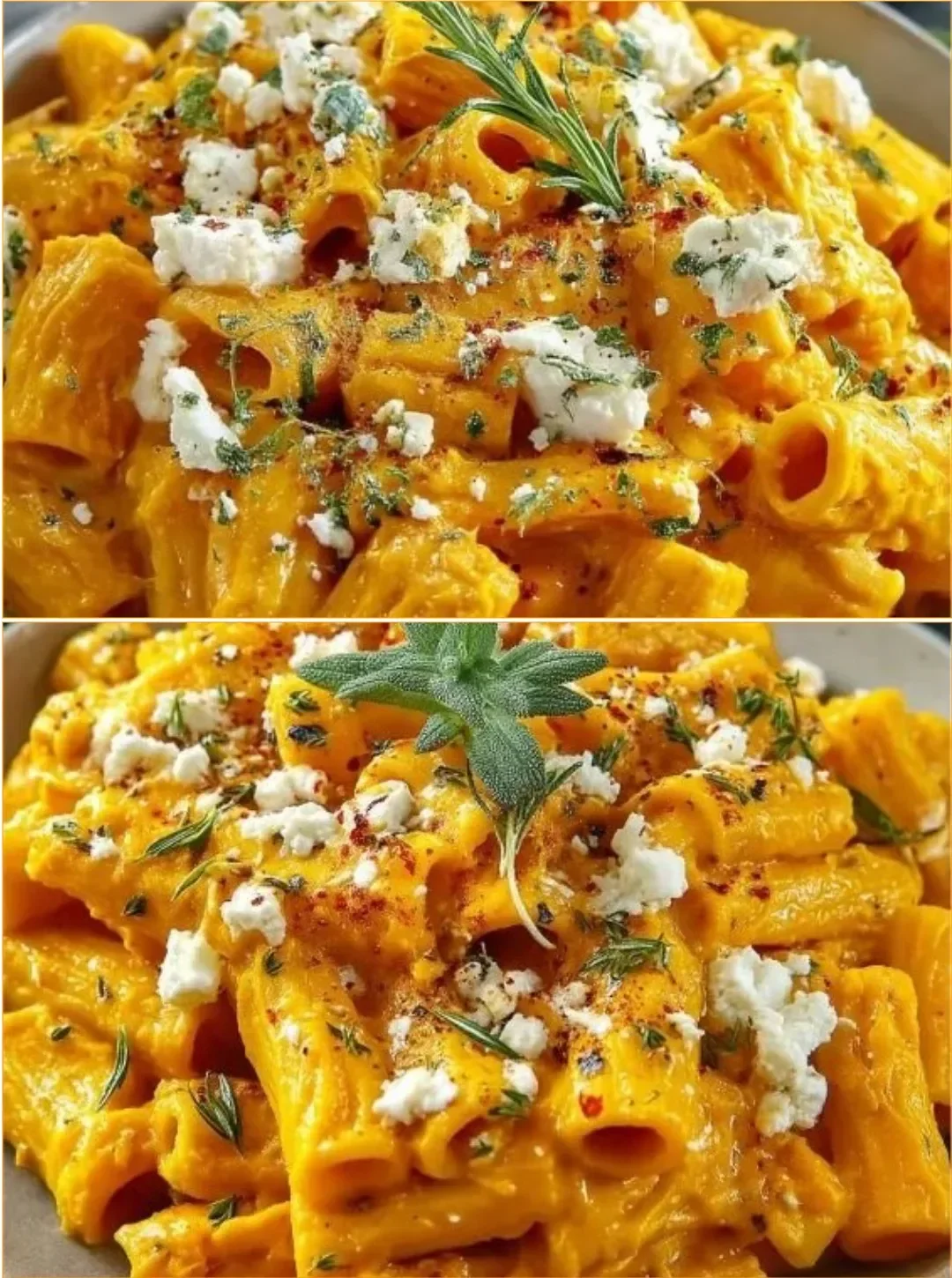 Kürbis Feta Pasta mit frischen Zutaten und einer köstlichen Sauce