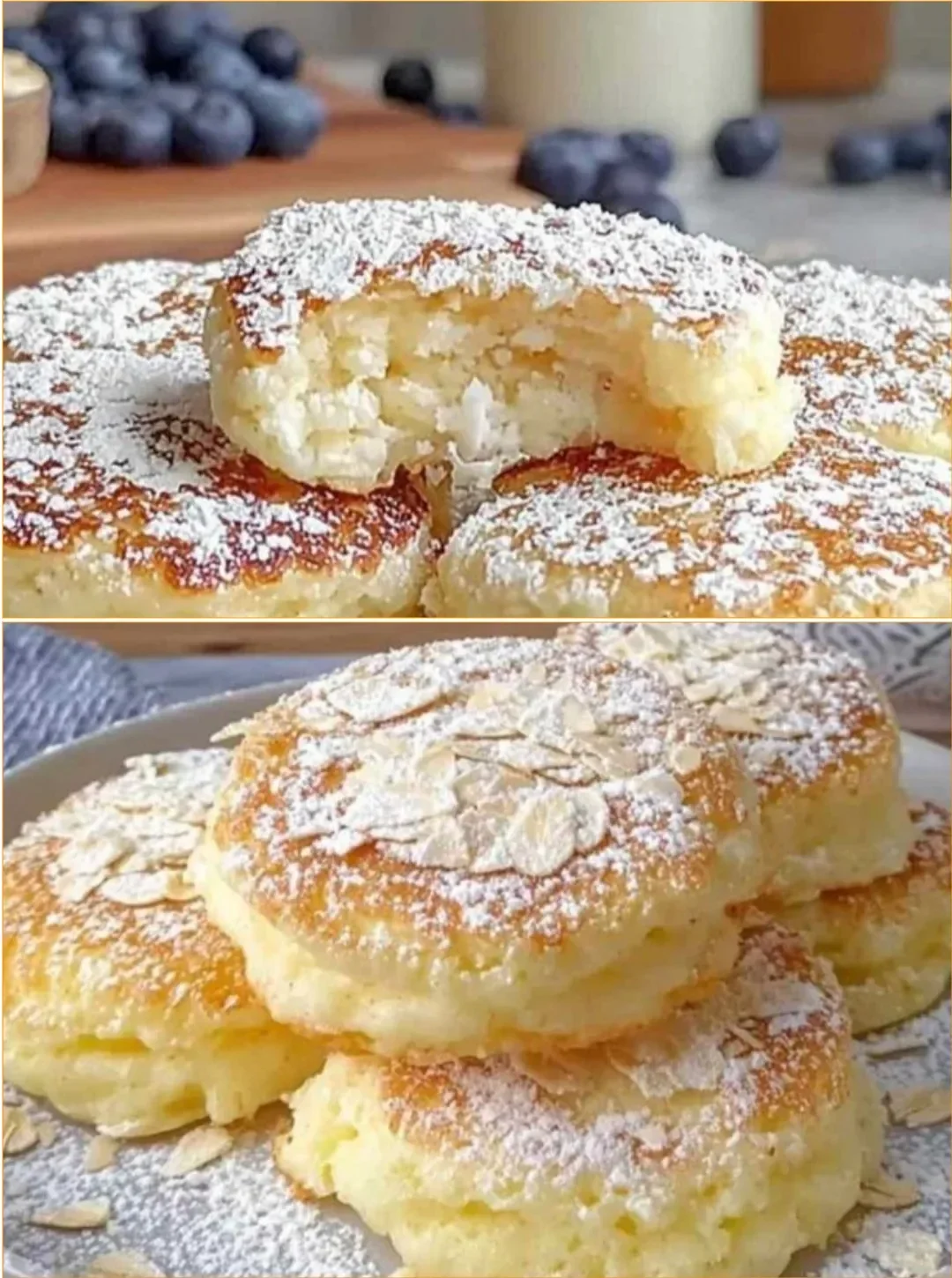 Leckere Quark-Taler mit Haferflocken auf einem Teller
