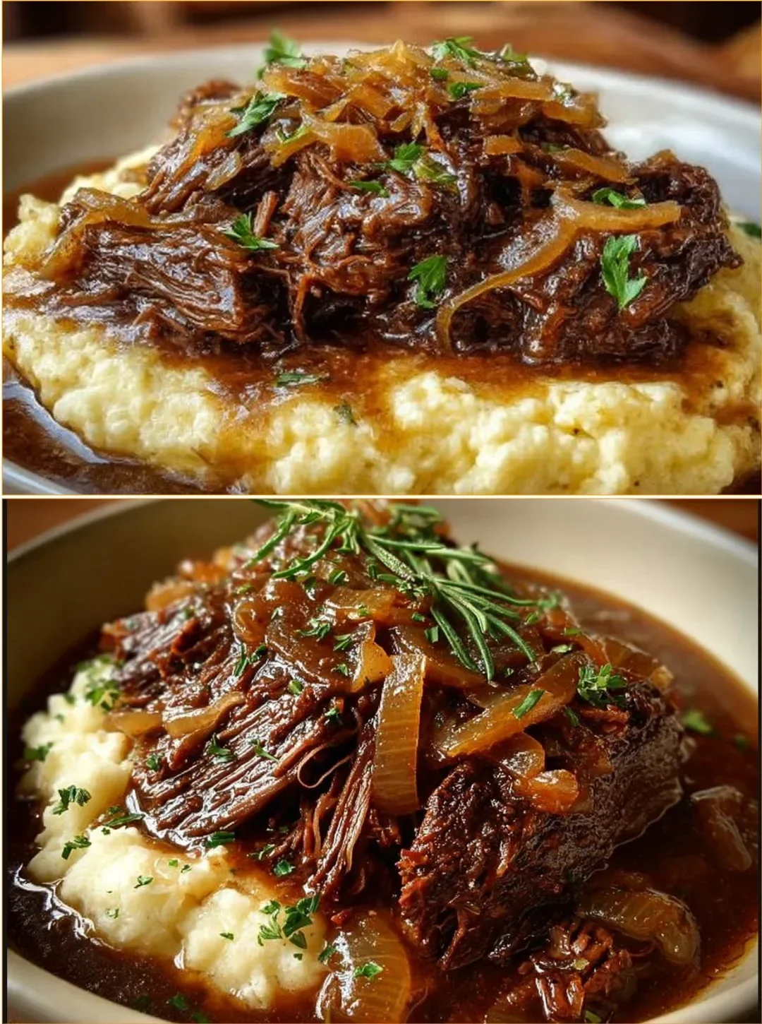 Schmortopf mit französischem Zwiebelbraten