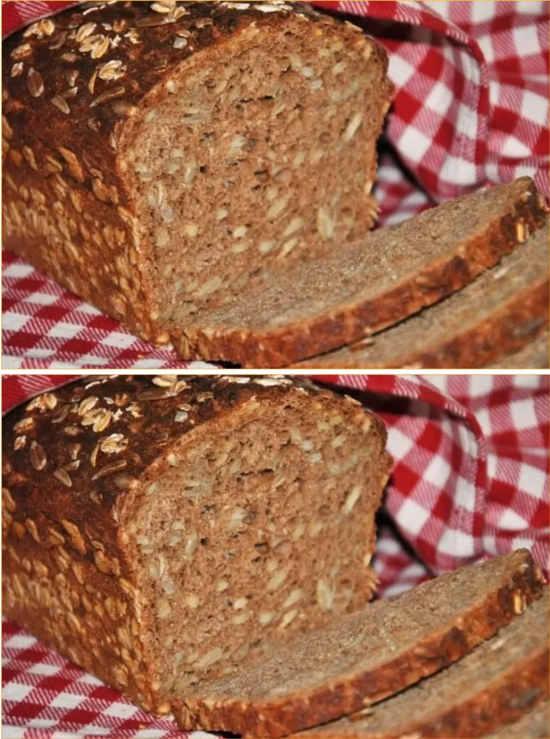 Frisches Dinkelvollkornbrot auf einem Holzbrett