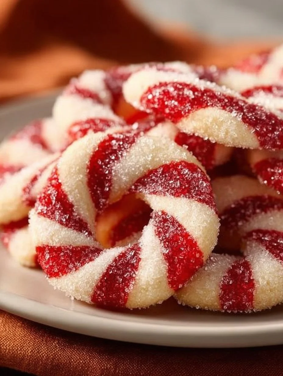 Festliche Zuckerstangen-Kekse auf einem Tisch dekoriert mit Weihnachtsmotiven