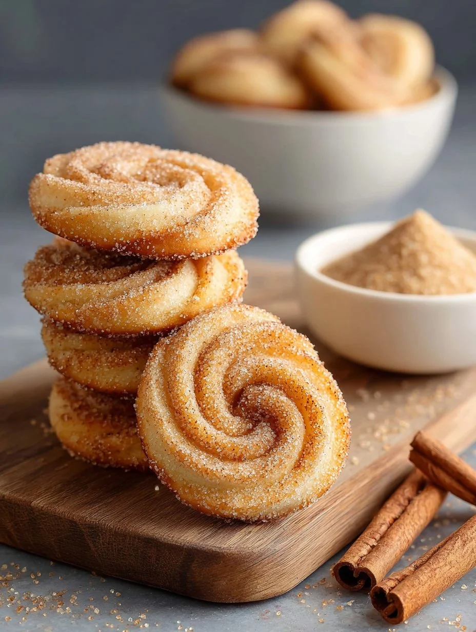 Gesunde Zimt-Zucker-Churro-Kekse auf einem Teller präsentiert