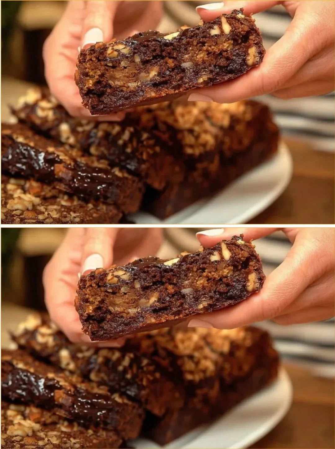 Hafer-Schokoladenkuchen mit Schokoladenglasur und Haferflocken