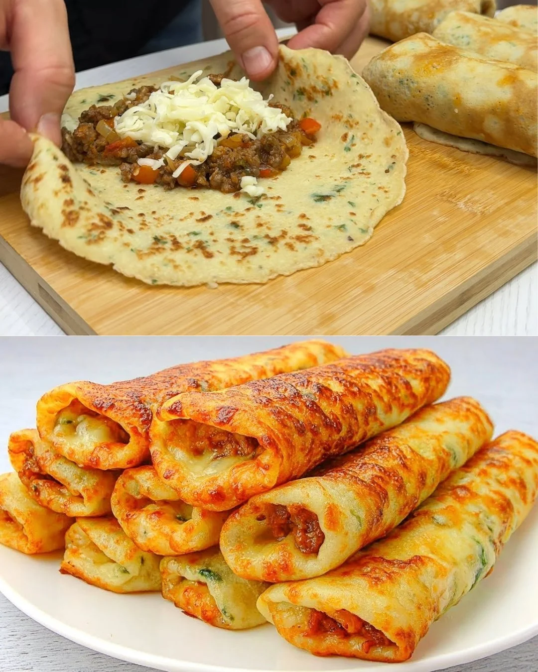 Kartoffelpuffer-Auflauf aus knusprigen Kartoffelpuffern und herzhaften Zutaten