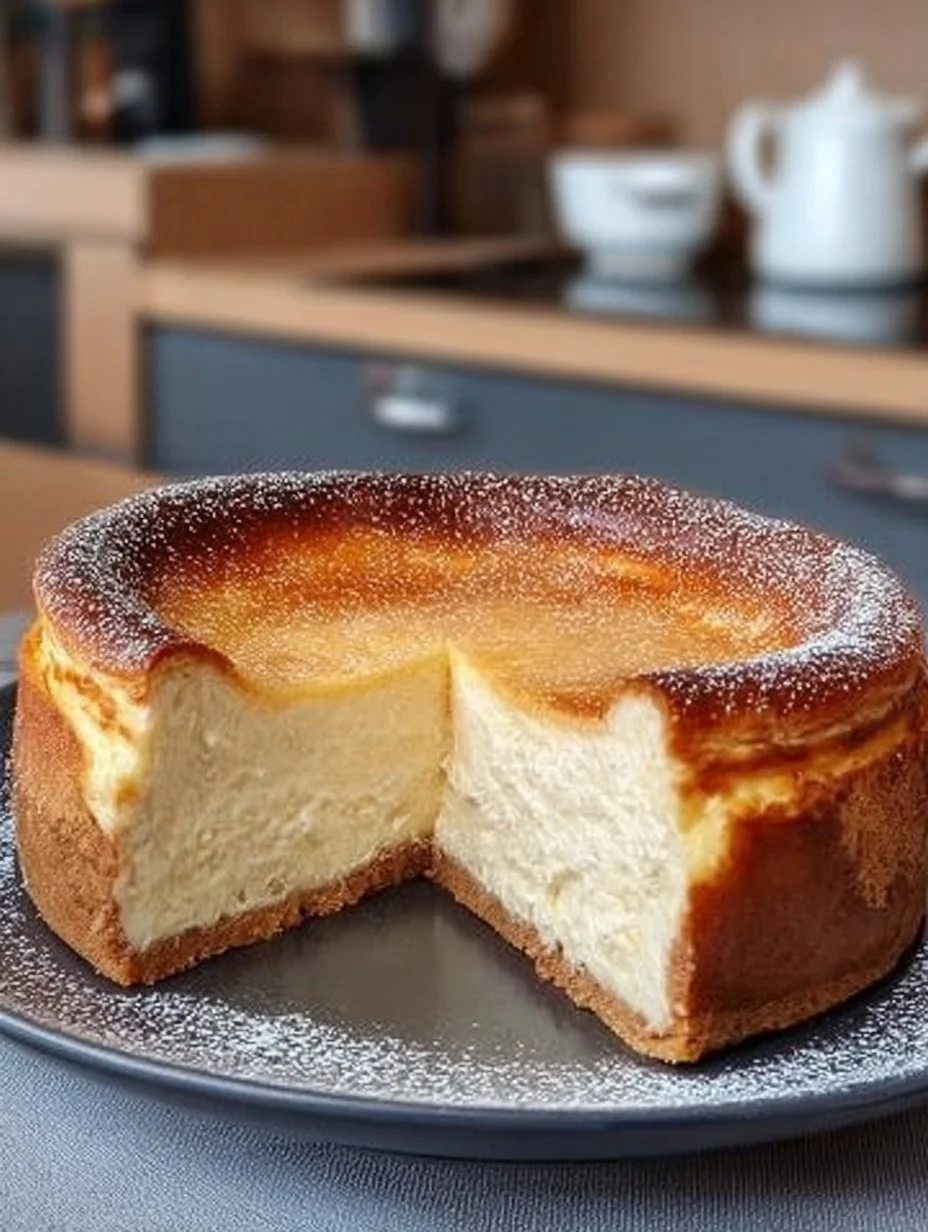 Ein Stück leckerer Käsekuchen auf einem Teller mit frischen Beeren.