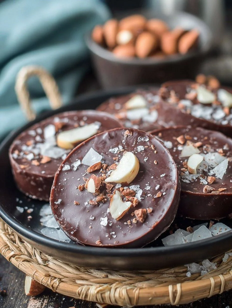 Keto No-Bake Mandelbutterkekse auf einem Teller, ideal für gesunde Snacks