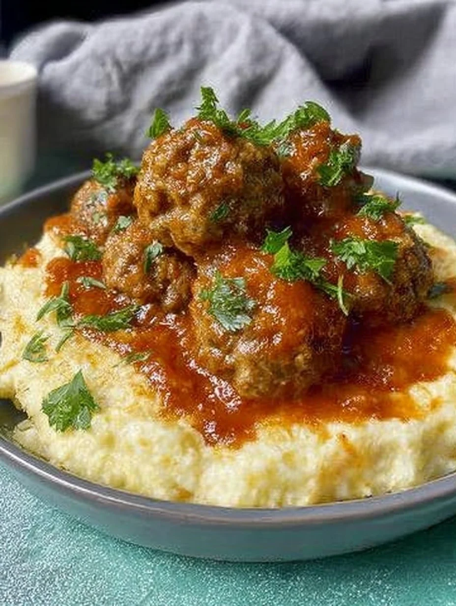 Langsamkochende Porcupine-Fleischbällchen mit Beilage