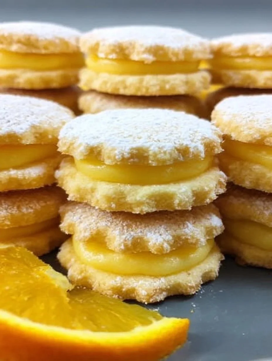 Linzertorte mit Orangenfüllung auf einem Teller serviert