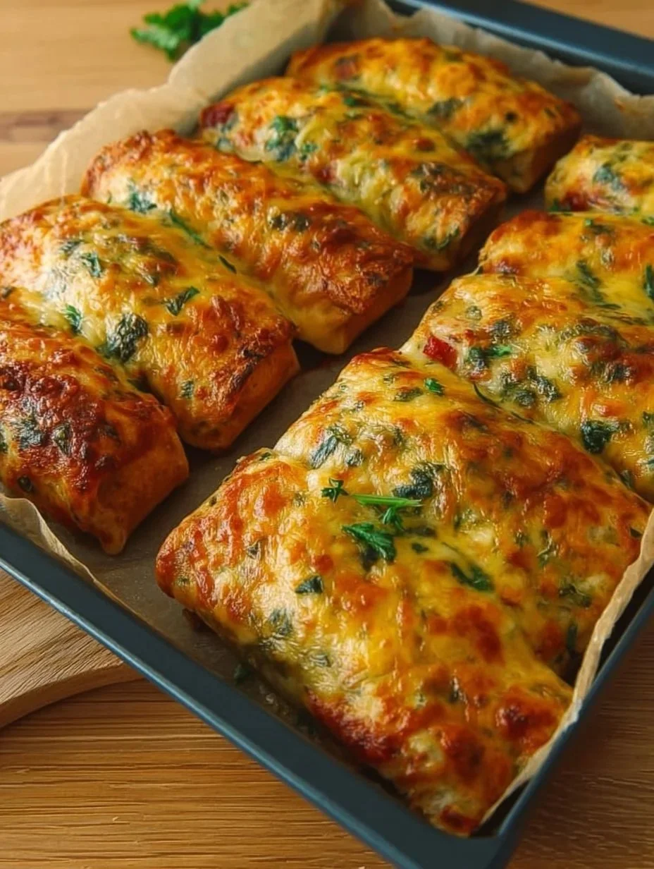 Leckere Mini-Kartoffelröllchen mit Hühnerfleisch auf einem Teller