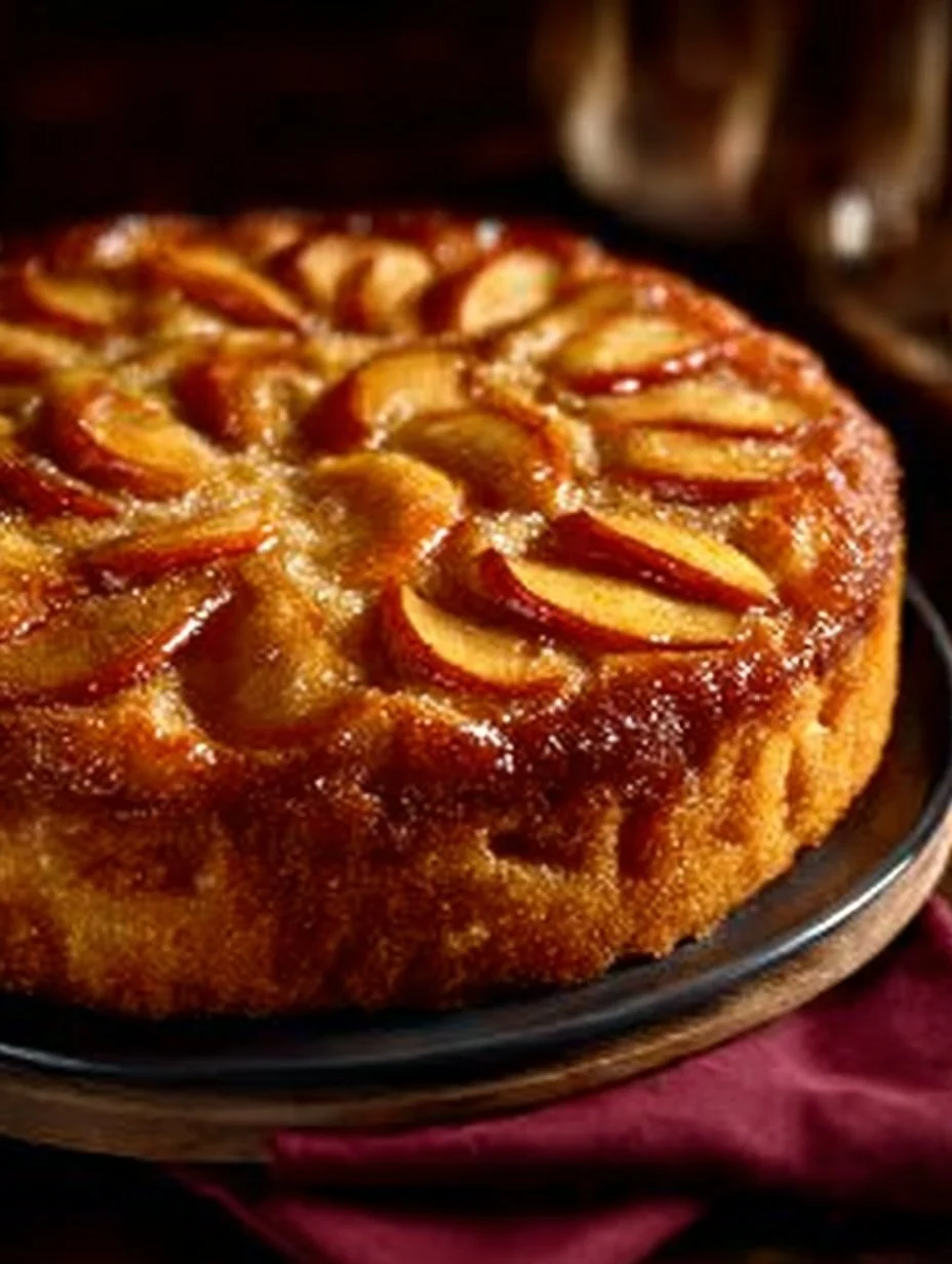 Pfirsich Upside Down Kuchen mit saftigen Pfirsichen und karamellisiertem Belag