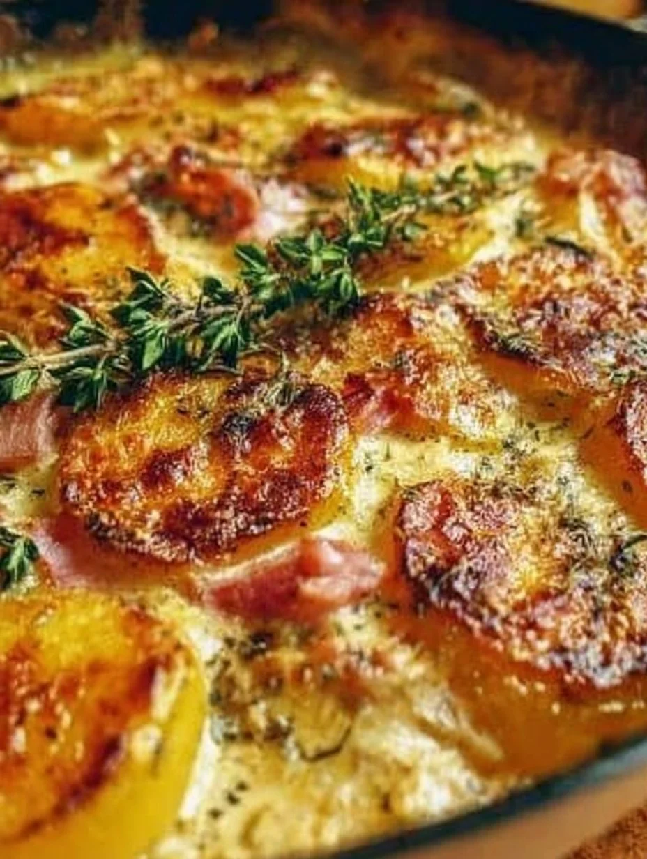 Ein Teller mit schwedischen Kartoffeln, gewürzt und serviert.