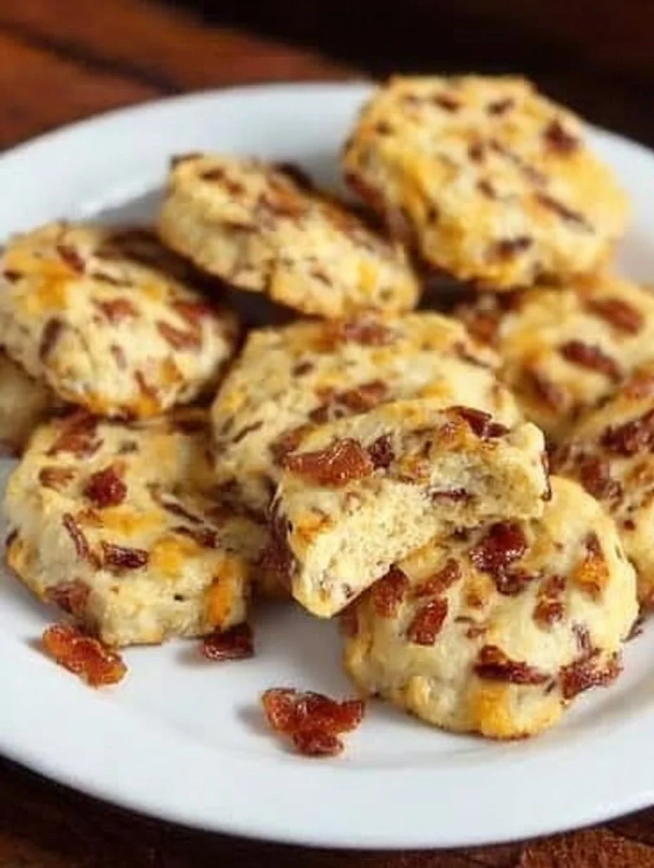 Blech mit frischen Speck Platztschen, klassischen deutschen Speckkeksen.