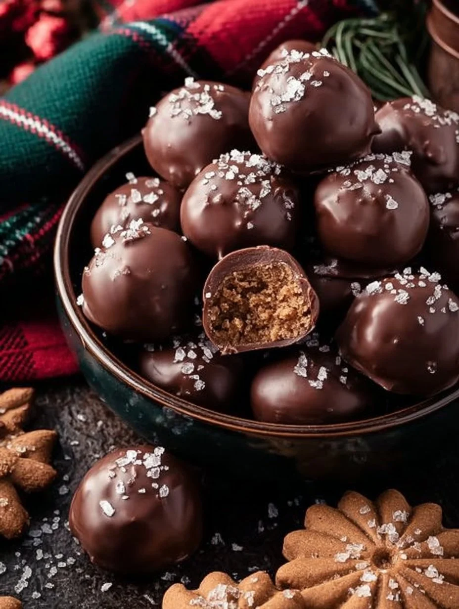 Leckere Spekulatius Kugeln als festliche Pralinen für Weihnachten