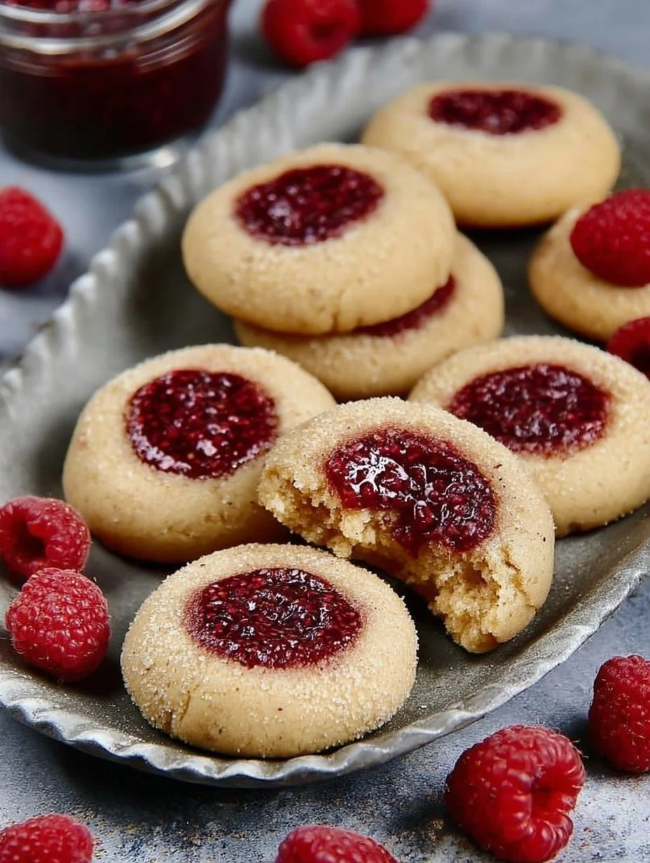 Vegane Engelsaugen Plätzchen mit Himbeermarmelade und Puderzucker