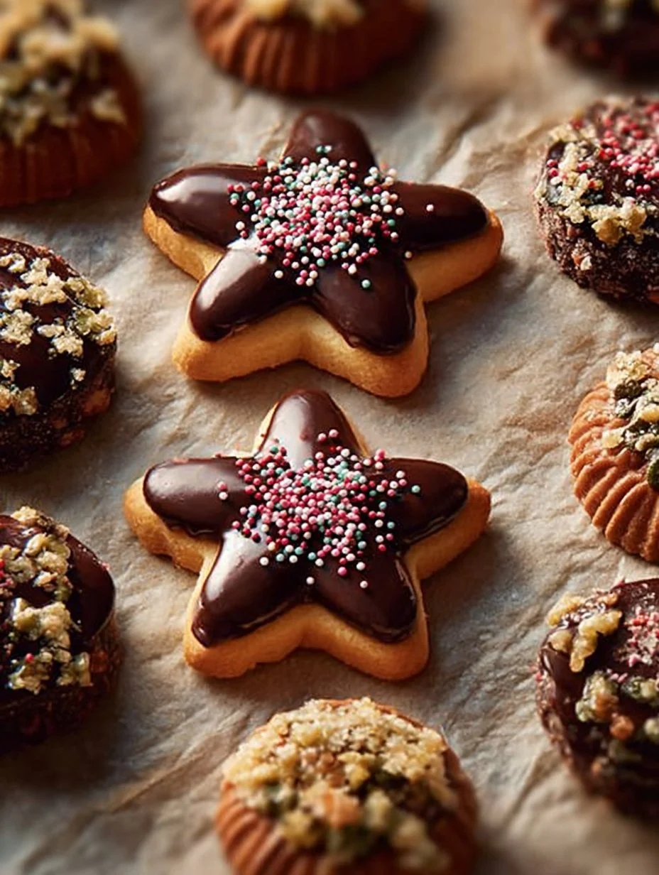 Leckere Weihnachtsplätzchen auf einem festlichen Teller