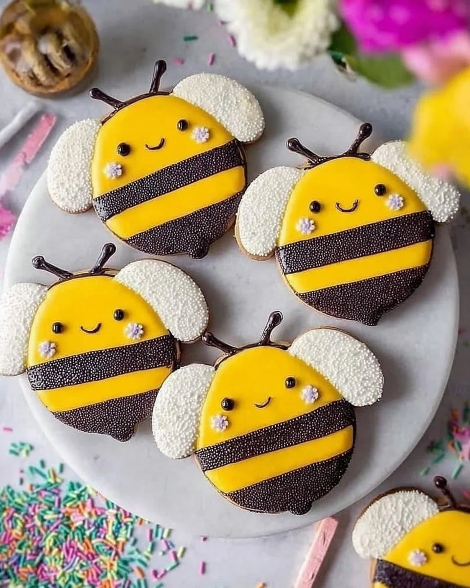 Bienenstöckchen Kekse auf einem elegante Teller serviert