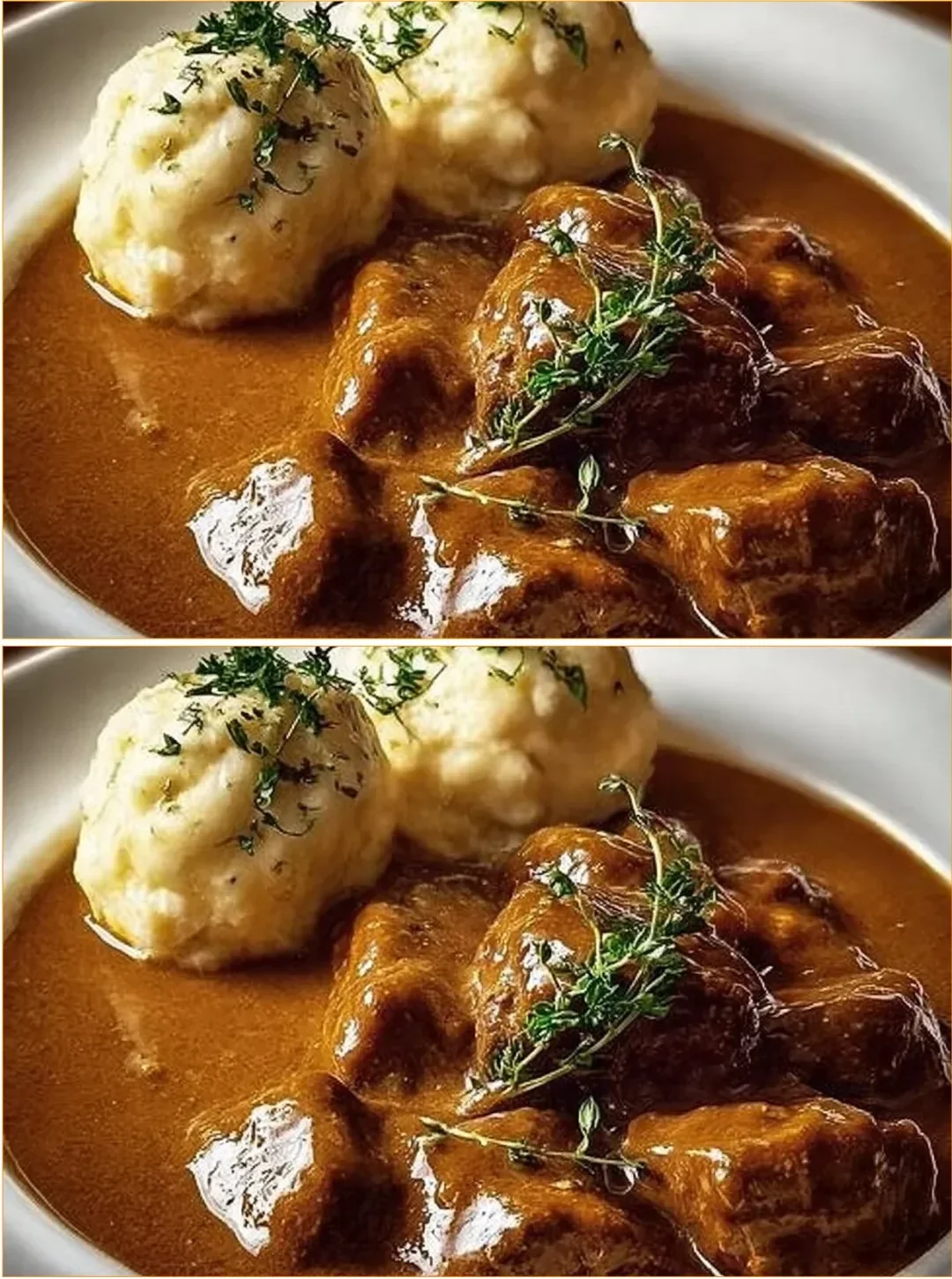 Rahmgulasch mit Serviettenknödel – ein traditionelles deutsches Gericht