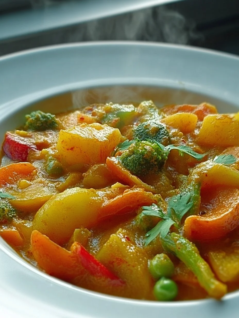 Leckeres Curry-Gemüse mit frischen Zutaten und Gewürzen