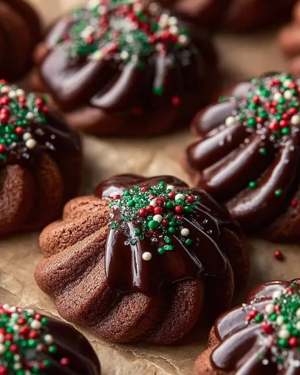 Glutenfreie Schokoladenbutterkekse auf einem eleganten Teller