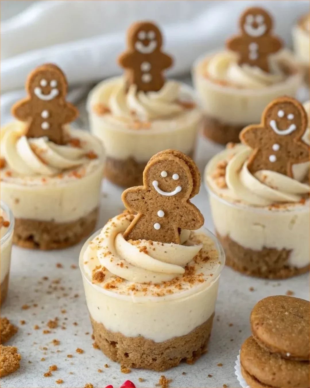 Leckerer Keine-Bake Lebkuchen-Käsekuchen in Becherform