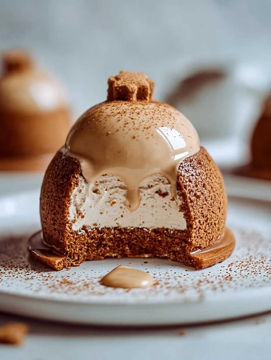 Lebkuchen-Latte-Mousse-Dome mit feiner Lebkuchen Mousse