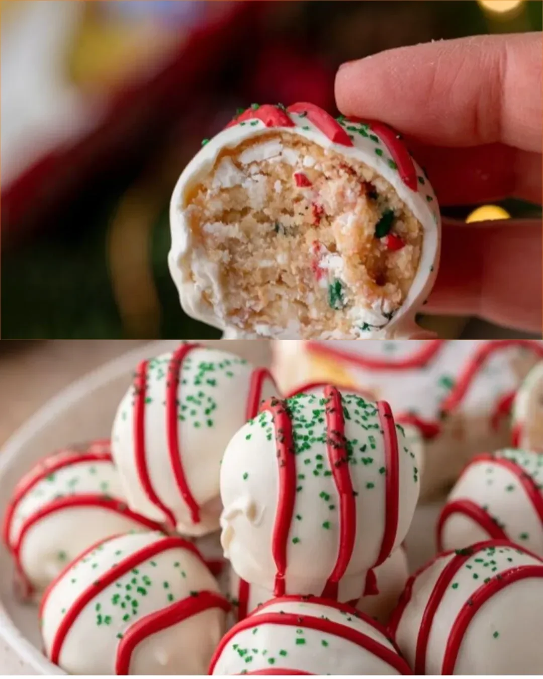 Little Debbie Weihnachtsbaumkuchen-Trüffel auf einem Teller serviert