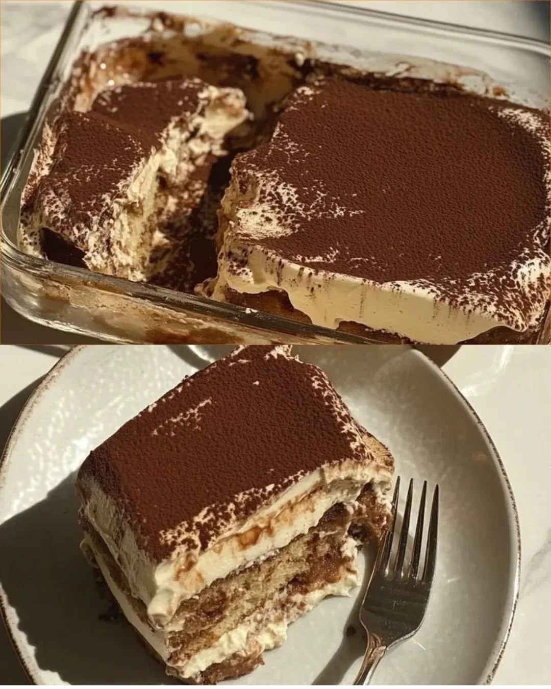 Proteinreiches Tiramisu mit Schichten aus Mascapone und Kaffeegeschmack