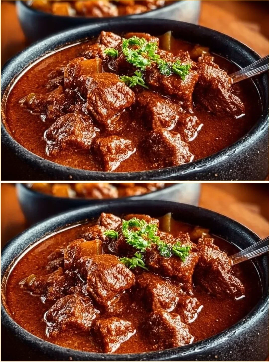 Zubereitung von ungarischem Gulasch mit frischen Zutaten und Gewürzen