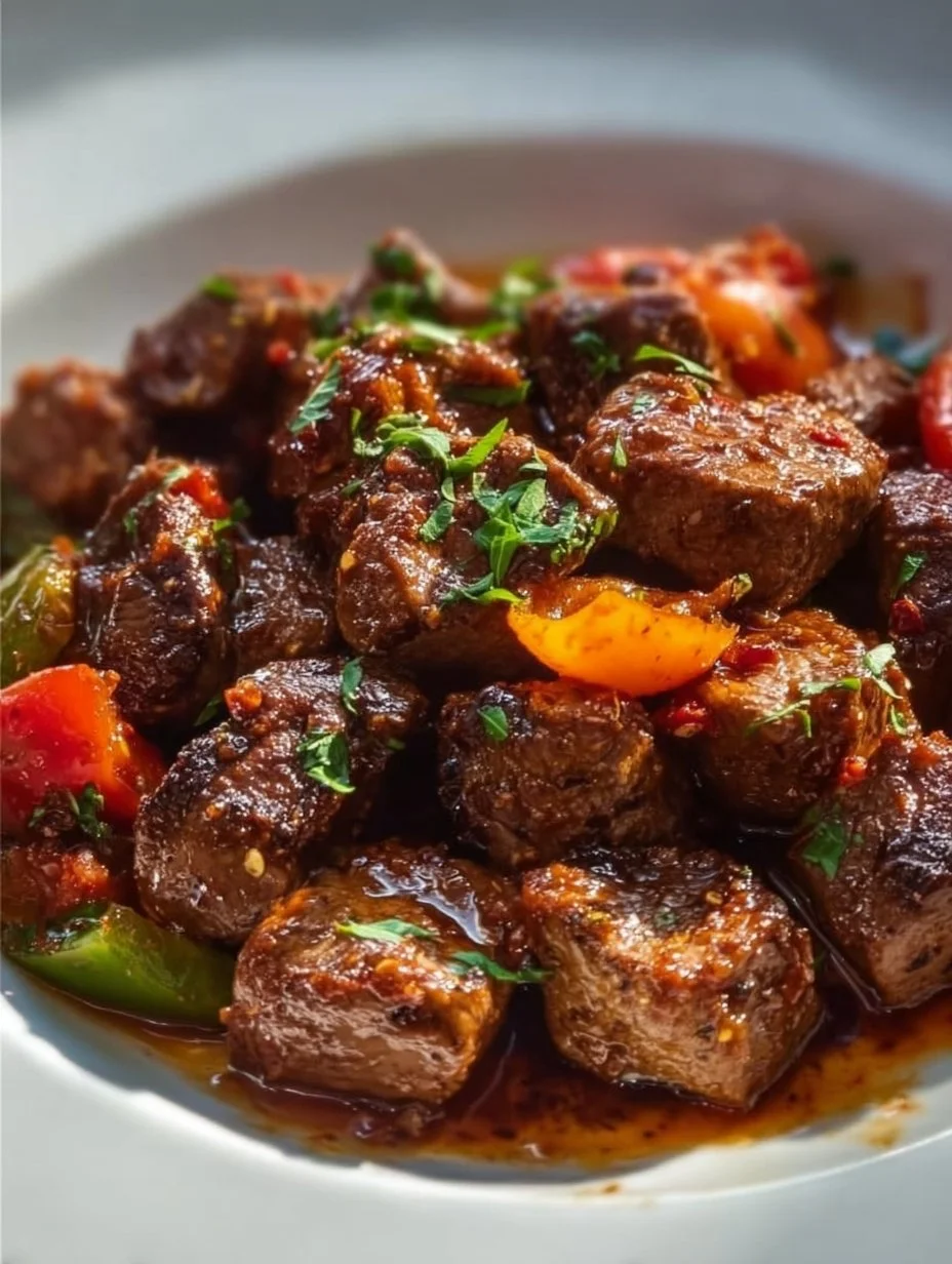 Traditioneller Schaschliktopf, zubereitet nach Omas geheimem Rezept.
