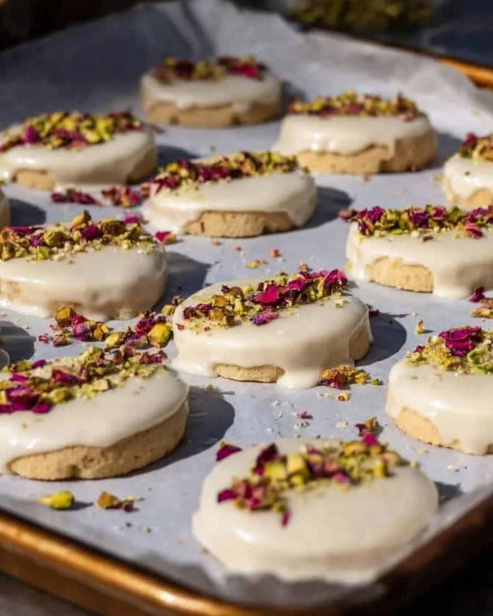 Weiße Schokolade Shortbread-Kekse, in köstlicher weißer Schokolade getaucht