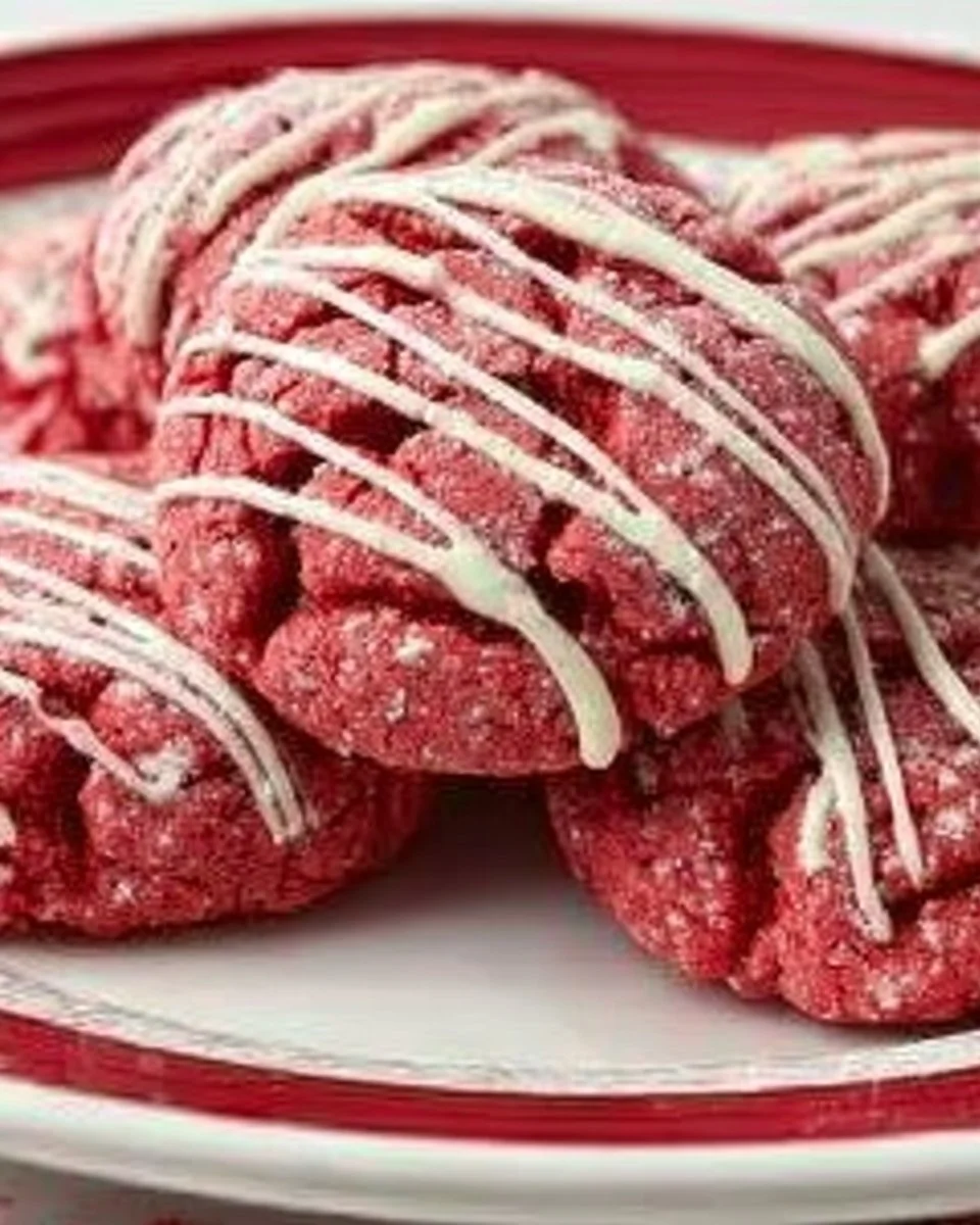 Weiße Schokoladen-Crinkle-Cookies Rezept für den Valentinstag